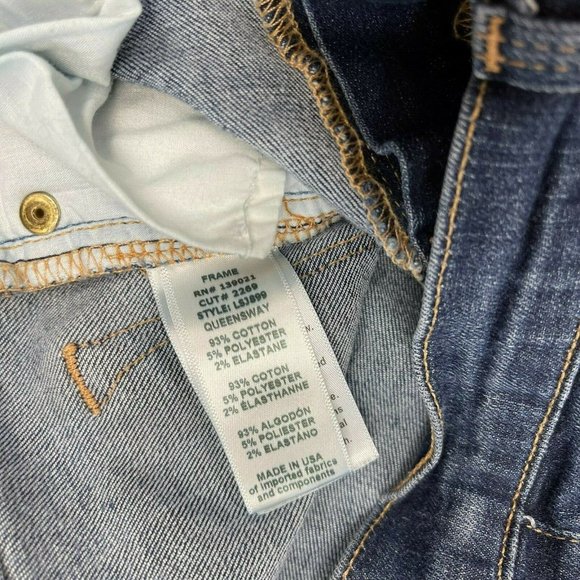 Frame Le Skinny De Jeanne Queensway Jeans Pockets Stretch Cotton Blue Women 29 - Picture 8 of 9